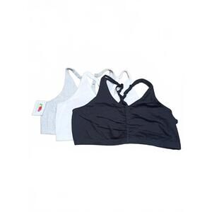 Fruit of the Loom Women's Adjustable Racerback Sports Bra, White/Grey/Black, 42
